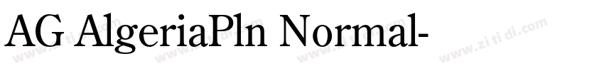 AG AlgeriaPln Normal字体转换